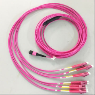 0.75dB Optical Fiber Patch Cord MPO Pre Terminated Multimode Fiber